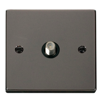 Click Scolmore Deco 1 Gang Non-Isolated Satellite Socket - VPBN156BK