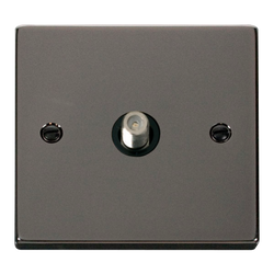 Click Scolmore Deco 1 Gang Non-Isolated Satellite Socket - VPBN156BK
