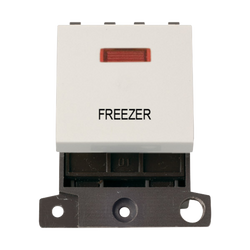 Click Scolmore MiniGrid 20A Double-Pole Ingot & Neon Freezer Switch White - MD023PW-FZ