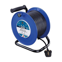 Masterplug 4 Socket 50M 13A Open Cable Reel - Blue - HDCC5013-4BL-MP