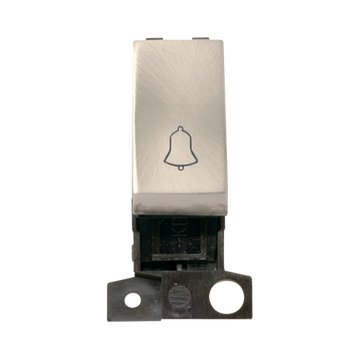 Click Scolmore MiniGrid 10A 1 Way Retractive Ingot Bell Satin Chrome - MD005SC