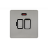 Schneider USFP 13A Switched Fused Spur & Neon Black Insert Stainless Steel - GU5411BSS