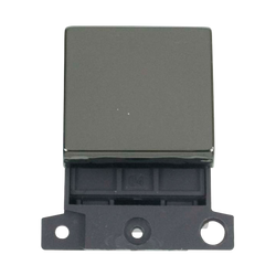 Click Scolmore MiniGrid 20A Double-Pole Switch Ingot Module Black Nickel - MD022BN