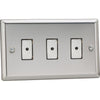Varilight 3-Gang V-Pro Eclique2 Touch/Remote Control LED Dimmer - Polished Chrome - JCE103