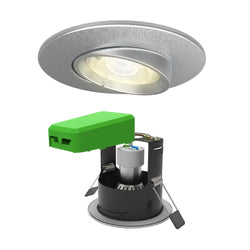 4Lite WiZ Connected SMART LED Adjustable Fire Rated Downlight Satin Chrome WiFi & BLE - 4L1/2218