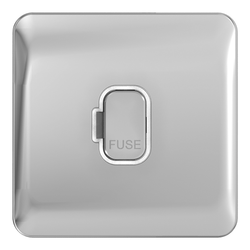 Schneider LSD 13A Unswitched Fused Spur White Insert Polished Chrome - GGBL5000WPC