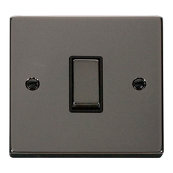 Click Scolmore Deco 10A 1 Gang Intermediate Rocker Switch - VPBN425BK