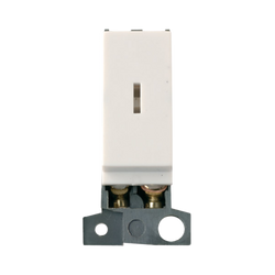 Click Scolmore MiniGrid 13A Resistive Key Switch Module Double-Pole White - MD046PW