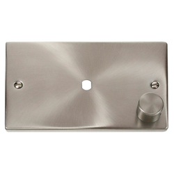 Click Scolmore Deco 1 Gang 1000W Max 1 Unfurnished Dimmer Plate and Knob  - VPSC185