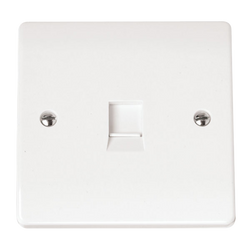 Click Scolmore Mode Single Telephone Outlet White - CMA115
