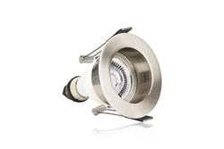 Integral Evofire IP65 Round Satin Nickel 70mm cutout Recessed Downlight with GU10 Holder - ILDLFR70E002