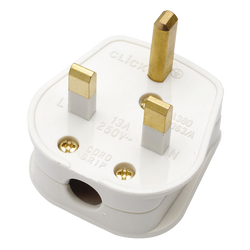 Click Scolmore Mode 13A Fused Plug Socket Polar White - PA380WH
