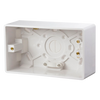 Click Scolmore Mode 2 Gang 47mm Pattress Box Polar White - CMA086