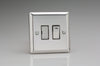 Varilight Classic Switch Fused Spur + Neon with Decorative Insert Single XC6ND - Polished Chrome - XC6ND