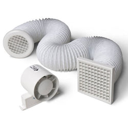Manrose SF100S 100mm Standard Inline Axial Fan Kit - Return Unit