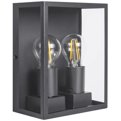 Luceco Azurar E27/GLS Twin Wall Lantern - Slate Grey - LEXDGLWTG