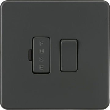 Knightsbridge Screwless 13A Switched Fused Spur Unit - Anthracite - SF6300AT
