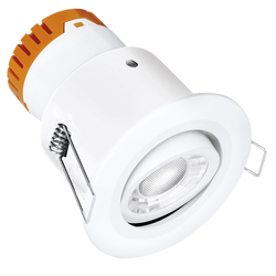 Aurora Enlite 8W Matt White Adjustable Dimmable Integrated Downlight Cool White - EN-DE82MW/40