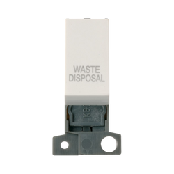 Click Scolmore MiniGrid 13A Double-Pole Ingot Waste Disposal Switch Polar White - MD018PW-WD