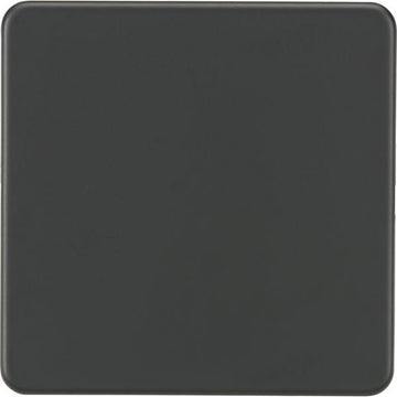 Knightsbridge Screwless 1G Blanking Plate - Anthracite - SF8350AT