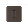 Schneider LSD 1G 50A Double Pole Switched with LED Ind Black Insert - Mocha Bronze - GGBL4011BMB