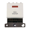 Click Scolmore MiniGrid 20A Double-Pole Ingot & Neon Dishwasher Switch White - MD023PW-DW