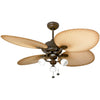Fantasia Palm Combi 52inch. Outdoor Fan Ceiling Fan with Brown Blade & Light - Chocolate Brown - 114871