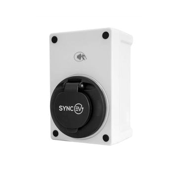 SyncEV Domestic Tethered Compact Car Charger 7.4kw with Wi-Fi White - EVCP-7KW-T2-1PH32A-WHITE
