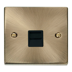 Click Scolmore Deco 1 Gang Secondary Telephone Socket - VPAB125BK