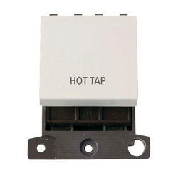 Click Scolmore MiniGrid 20A Double-Pole Switch Hot Tap Switch White - MD022PW-HT