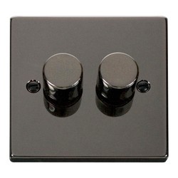 Click Scolmore Deco 2 Gang 2 Way Dimmer Swtiches - VPBN152