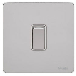 Schneider USFP 10A 3P Isolator Switched White Insert Polished Chrome - GU1413WPC