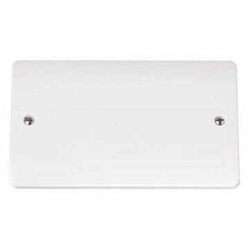Click Scolmore Mode 2 Gang Blanking Plate Polar White - CMA061
