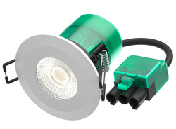 Bell 6W Firestay LED Integrated Fixed Downlight, Incl White & Satin Bezel - 6000K - Plug & Play Fitting - BL10502