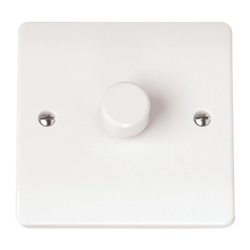 Click Scolmore Mode 1 Gang 2 Way Dimmer Switches Polar White - CMA145