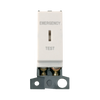 Click Scolmore MiniGrid Double-Pole Key Switch Module Emergency Test White - MD029PW
