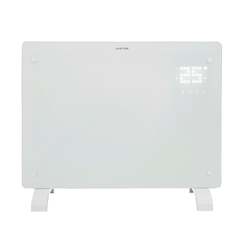 Devola Designer 1.5kW Smart Glass Panel Heater with Timer White - DVPW –  BigOnElectricals.co.uk