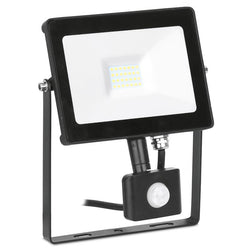 Aurora Quazar20W Adjustable IP65 Driverless LED Floodlight with Pir Sensor 4000K Black - EN-FLH20PBLK/40
