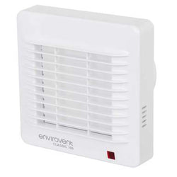 Envirovent Classic 100mm/4" SELV Bathroom Extractor Ventilation Fan With Thermo-Electric Shutter White - CLAS100X12V