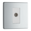 BG Nexus Flatplate Screwless Polished Chrome 1 Gang Single Isolated Co-Axial Socket - FPC62