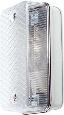 JCC RadiaLED Slim Mains IP44 410mm Bulkhead 32W 4000K LED White/Opal EM - JC24242EM