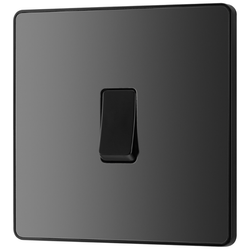 BG Evolve Black Chrome Single Intermediate Light Switch 20A 16AX - PCDBC13B