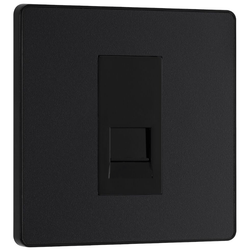BG Evolve Matt Black Single Master Telephone Socket - PCDMBBTM1B