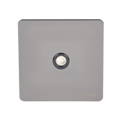 Schneider USFP Single Coaxial Socket Black Insert Black Nickel - GU7410BBN