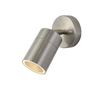 Forum Leto Adjustable Single GU10 Spotlight IP65, Stainless Steel - ZN-26536-SST-65