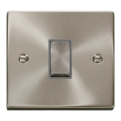 Click Scolmore Deco Ingot 1 Gang 10AX 2 Way Plate Switch - VPSC411GY
