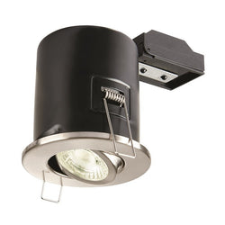 Collingwood Fire rated downlight, Adjustable, IP20, Brushed Steel - CWFRC008