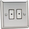 Varilight 2-Gang V-Pro Eclique2 Touch Control Slave Dimmer Polished Chrome - JCES002