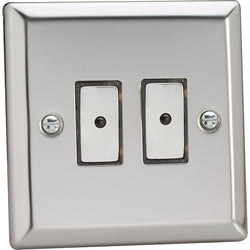 Varilight 2-Gang V-Pro Eclique2 Touch Control Slave Dimmer Polished Chrome - JCES002
