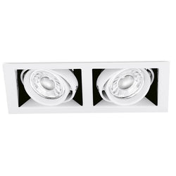 Aurora EDLM Pro Adjustable Downlight Twin - Matt White - EN-MGU102MW